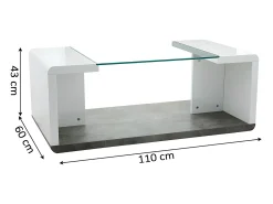 Mesa De Apoio*Saldosystocks Mesa de Centro Vita, 110x60cm Branco