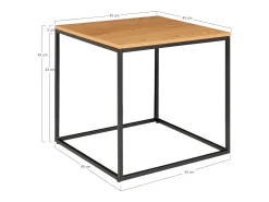 Mesa de Centro Vita, Castanho, 45x45x45 cm, Kendra Home Castanho chocolate