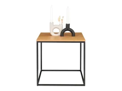 Mesa de Centro Vita, Castanho, 45x45x45 cm, Kendra Home Castanho chocolate