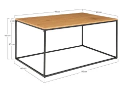 Mesa De Centro| Mesa de Centro Vita, Castanho, 60x90x45 cm, Kendra Home Castanho chocolate