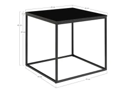 Mesa De Centro* Mesa de Centro Vita, , 45x45x45 cm, Kendra Home Preto