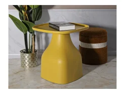 Mesa De Centro| Mesa de Centro VKH707, , 50x48x48 cm, Kendra Home Amarelo