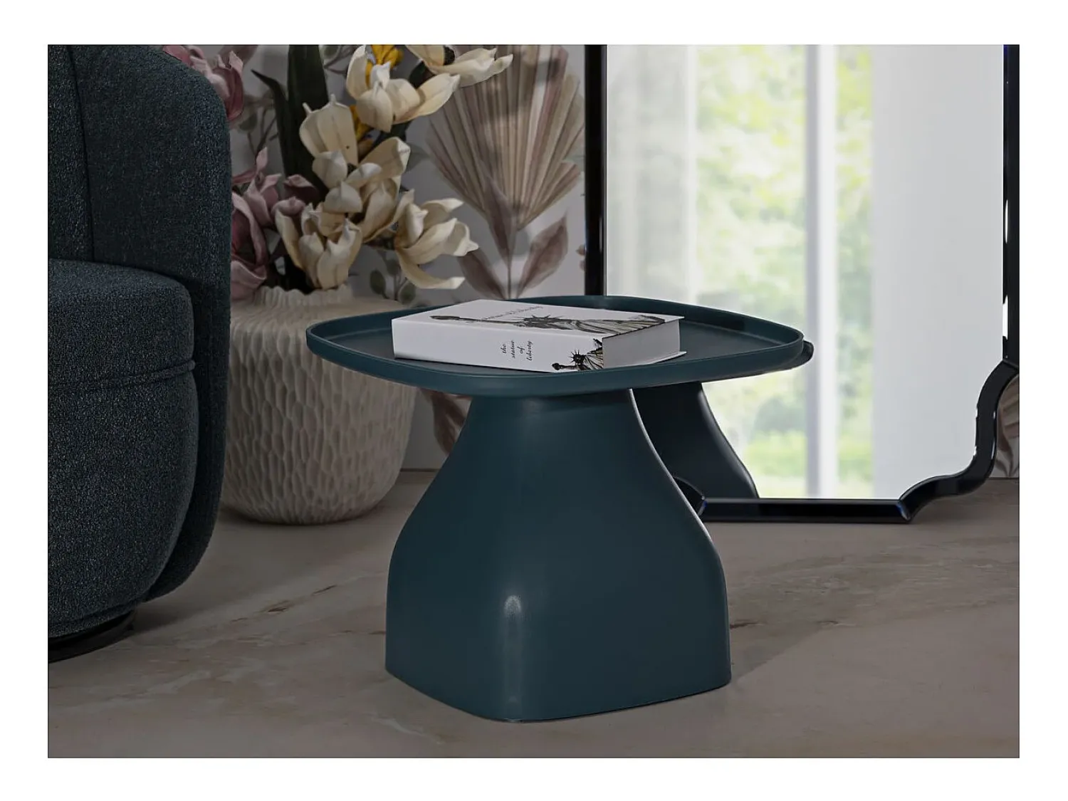 Mesa De Centro| Mesa de Centro VKH706, , 38x48x48 cm, Kendra Home Azul