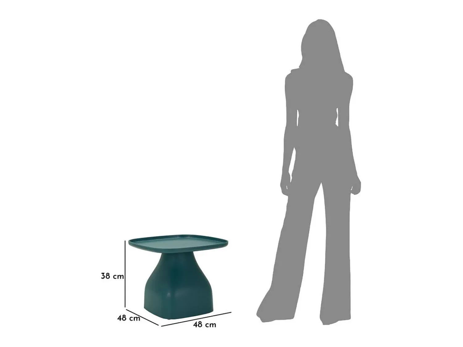 Mesa De Centro| Mesa de Centro VKH706, , 38x48x48 cm, Kendra Home Azul