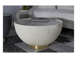 Mesa De Centro| Mesa de Centro VKH701, , 38x71x71 cm, Kendra Home Bege