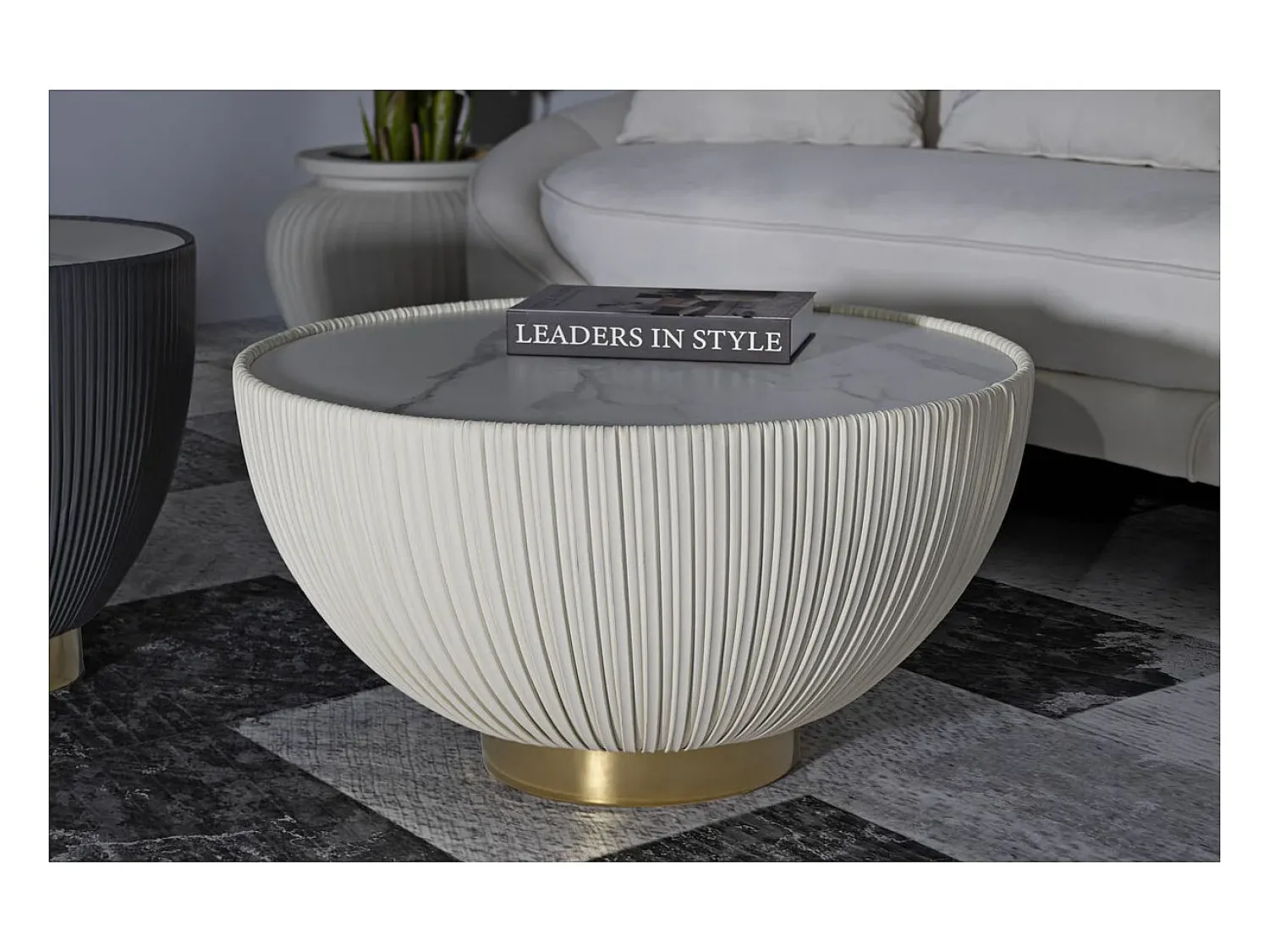 Mesa De Centro| Mesa de Centro VKH701, , 38x71x71 cm, Kendra Home Bege