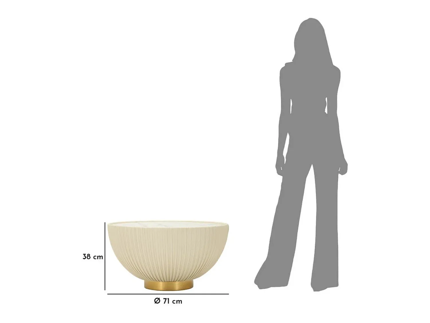 Mesa De Centro| Mesa de Centro VKH701, , 38x71x71 cm, Kendra Home Bege