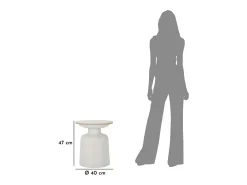 Best Mesa de Centro VKH526, , 40x40x47 cm, Kendra Home Branco