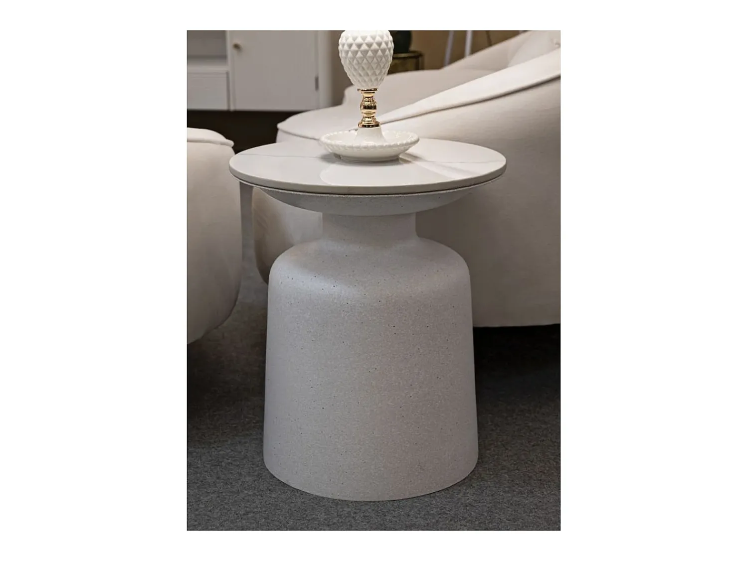 Best Mesa de Centro VKH526, , 40x40x47 cm, Kendra Home Branco