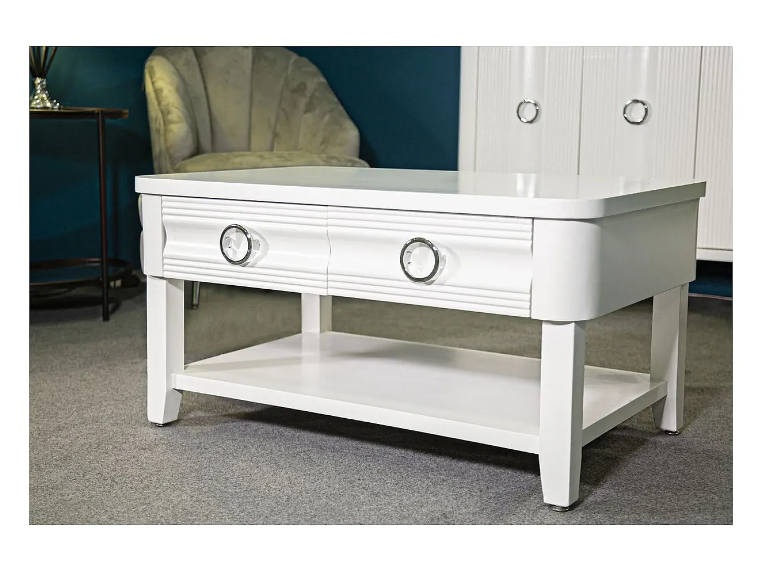 Mesa De Centro* Mesa de Centro VKH516, , 90x60x47 cm, Kendra Home Branco