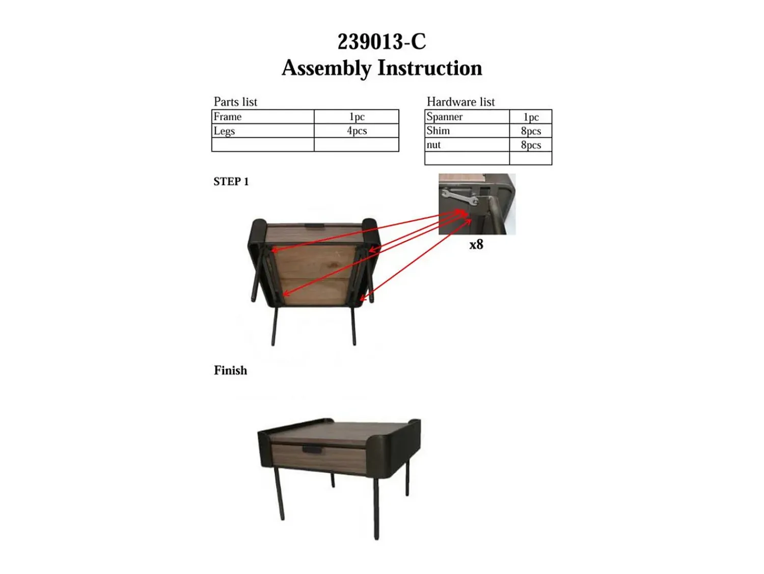 Mesa De Centro| Mesa de Centro VKH518, Castanho, 60x60x41 cm, Kendra Home Cinzento