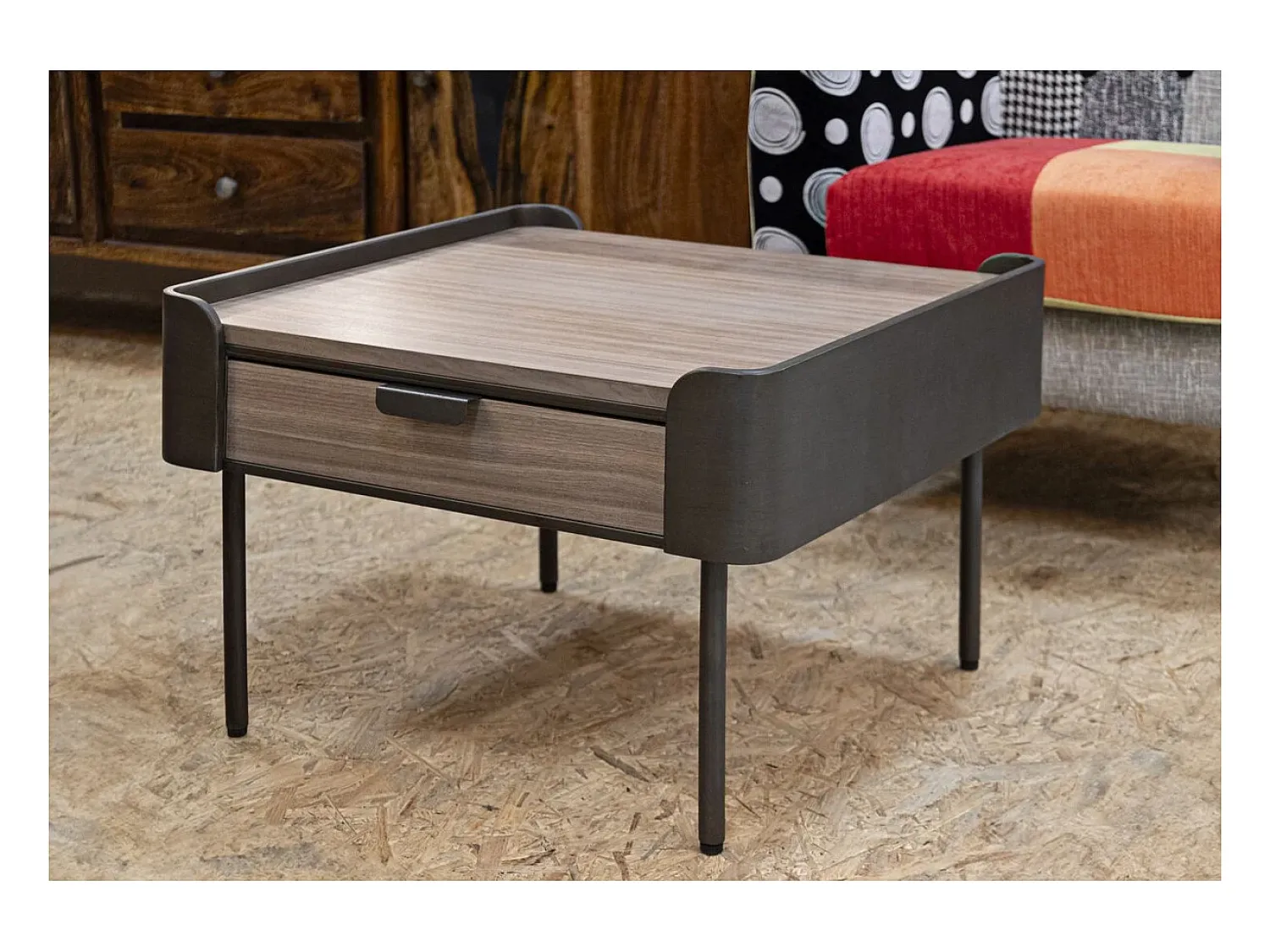 Mesa De Centro| Mesa de Centro VKH518, Castanho, 60x60x41 cm, Kendra Home Cinzento
