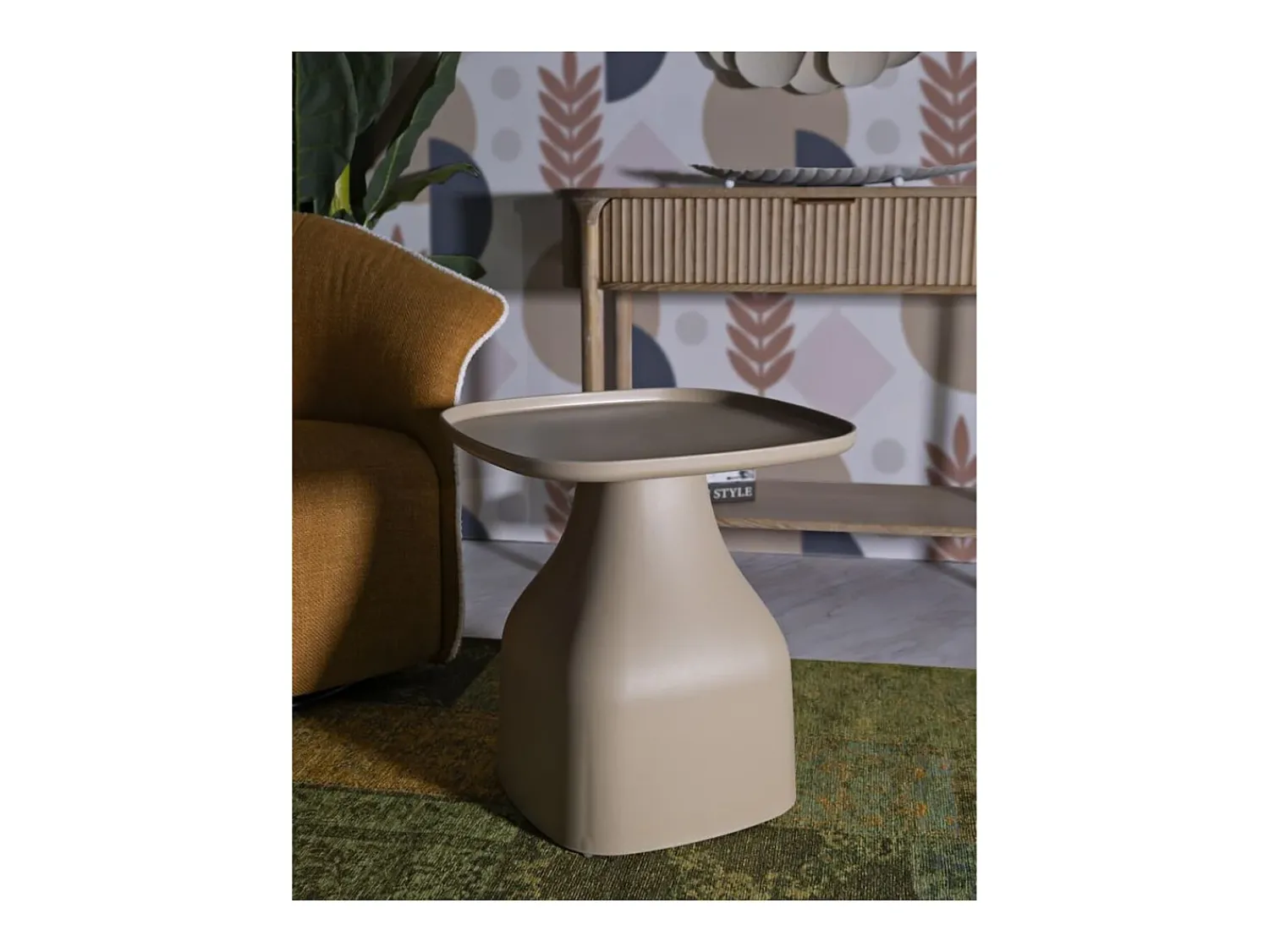 Mesa De Centro* Mesa de Centro VKH711, , 50x48x48 cm, Kendra Home Cinzento