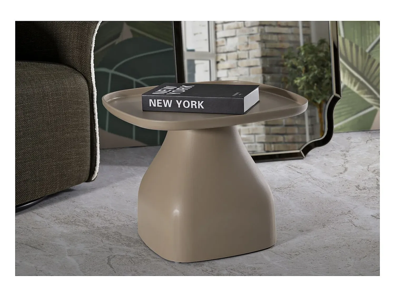 Best Mesa de Centro VKH712, , 38x48x48 cm, Kendra Home Cinzento