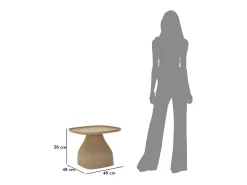 Best Mesa de Centro VKH712, , 38x48x48 cm, Kendra Home Cinzento