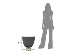 Outlet Mesa de Centro VKH702, , 45x46x46 cm, Kendra Home Cinzento