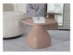 Mesa De Centro| Mesa de Centro VKH710, Cor-de-rosa, 38x48x48 cm, Kendra Home Rosa claro