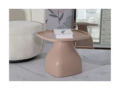 Mesa De Centro| Mesa de Centro VKH710, Cor-de-rosa, 38x48x48 cm, Kendra Home Rosa claro