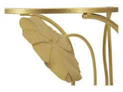 Mesa De Apoio* Mesa de Centro VKH803, Ouro, 40x40x78 cm, Kendra Home Dourado