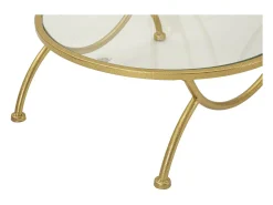 Mesa De Apoio* Mesa de Centro VKH803, Ouro, 40x40x78 cm, Kendra Home Dourado
