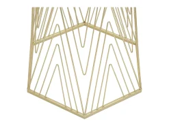 Mesa De Apoio* Mesa de Centro VKH600, Ouro, 40x35x80 cm, Kendra Home Dourado