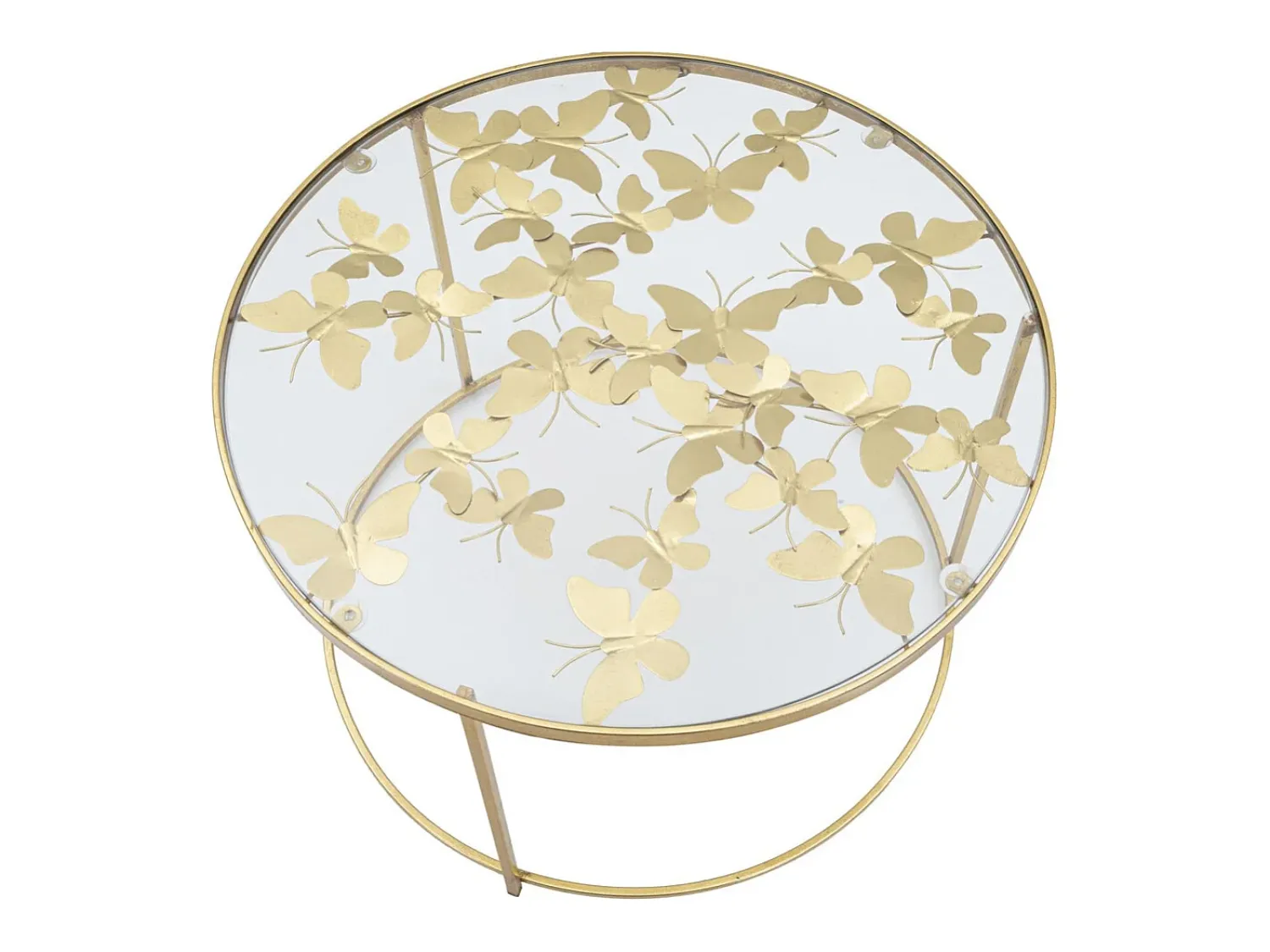 Mesa de Centro VKH559, Ouro, 60x60x40,5 cm, Kendra Home^ Mesa De Centro