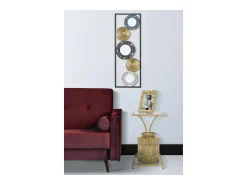 Mesa De Apoio* Mesa de Centro VKH543, Ouro, 40x35x60 cm, Kendra Home Dourado