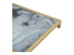 Mesa De Apoio* Mesa de Centro VKH543, Ouro, 40x35x60 cm, Kendra Home Dourado