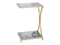 Mesa De Apoio* Mesa de Centro VKH543, Ouro, 40x35x60 cm, Kendra Home Dourado