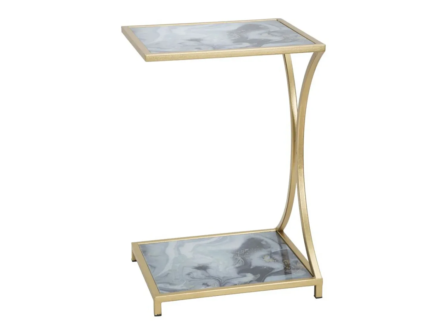 Mesa De Apoio* Mesa de Centro VKH543, Ouro, 40x35x60 cm, Kendra Home Dourado