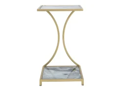 Mesa De Apoio* Mesa de Centro VKH543, Ouro, 40x35x60 cm, Kendra Home Dourado