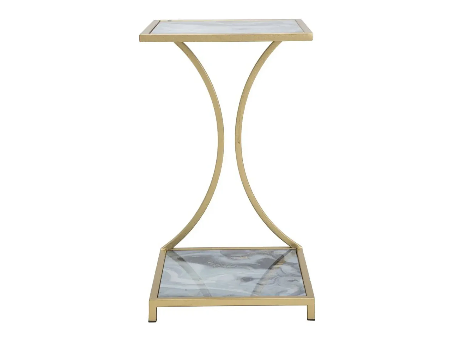 Mesa De Apoio* Mesa de Centro VKH543, Ouro, 40x35x60 cm, Kendra Home Dourado