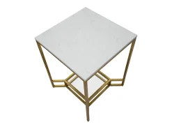 Mesa de Centro VKH536, Ouro, 47x47x60 cm, Kendra Home^ Mesa De Apoio
