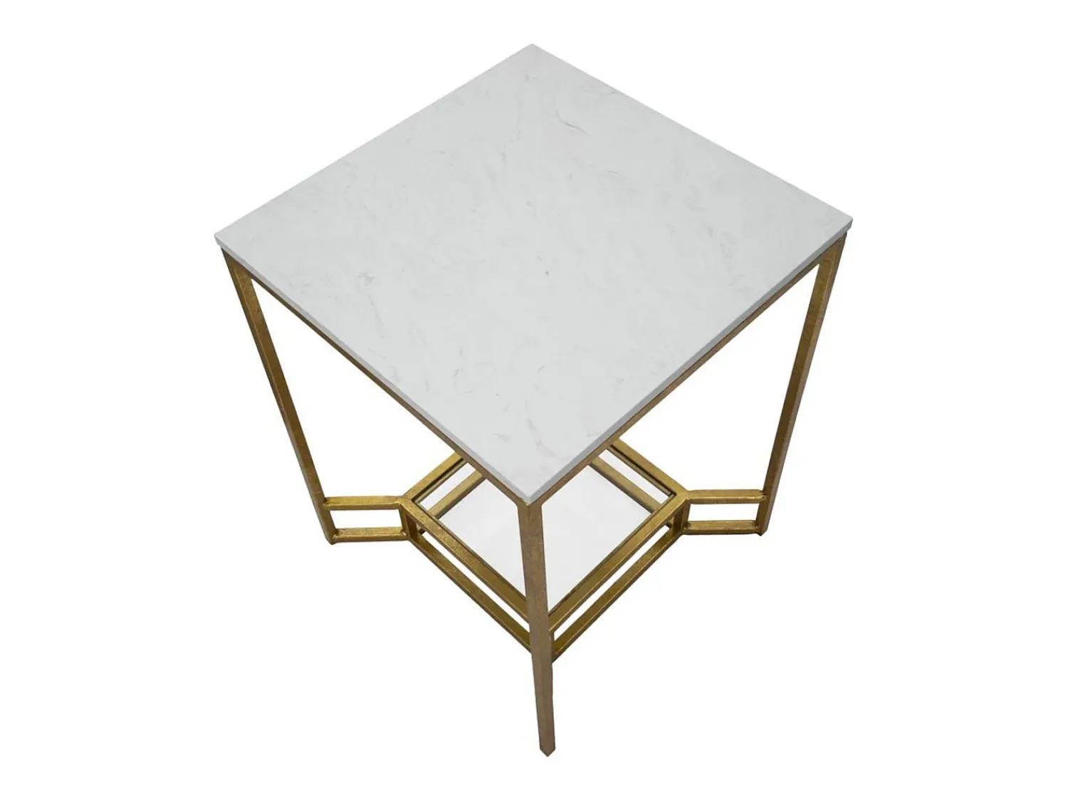 Mesa de Centro VKH536, Ouro, 47x47x60 cm, Kendra Home^ Mesa De Apoio