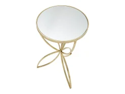 Mesa De Apoio| Mesa de Centro VKH569, Ouro, 35x35x60 cm, Kendra Home Dourado