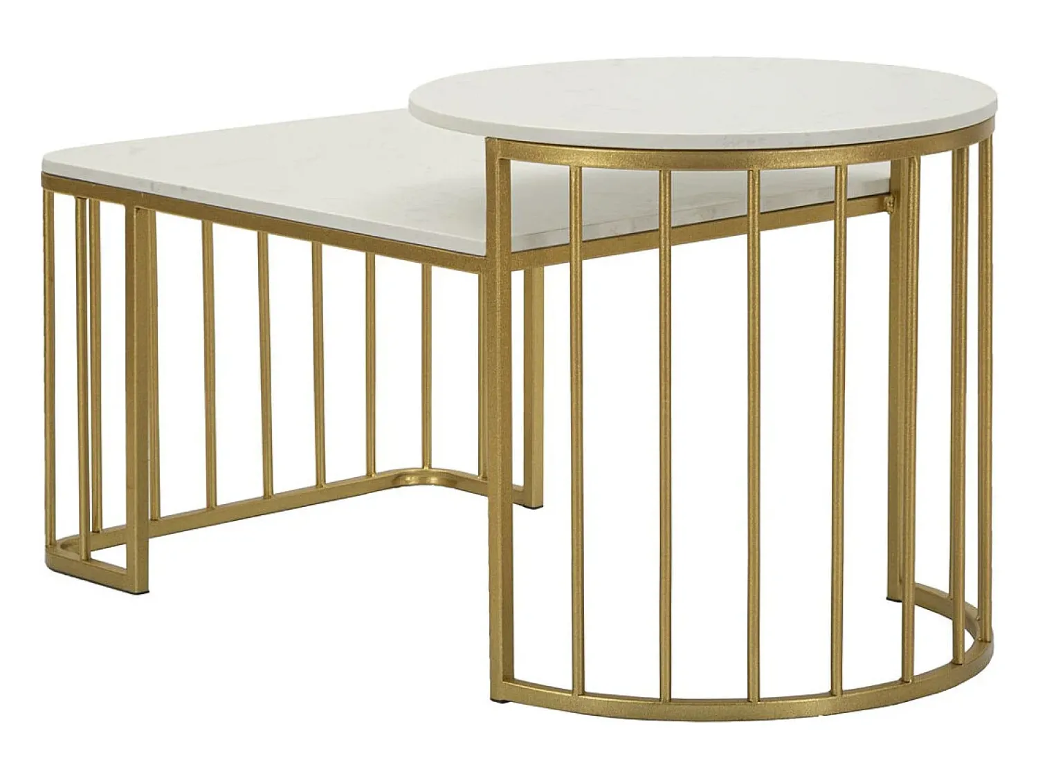 Mesa De Centro* Mesa de Centro VKH792, Ouro, 90x50x50 cm, Kendra Home Dourado