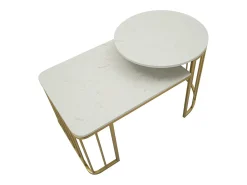 Mesa De Centro* Mesa de Centro VKH792, Ouro, 90x50x50 cm, Kendra Home Dourado