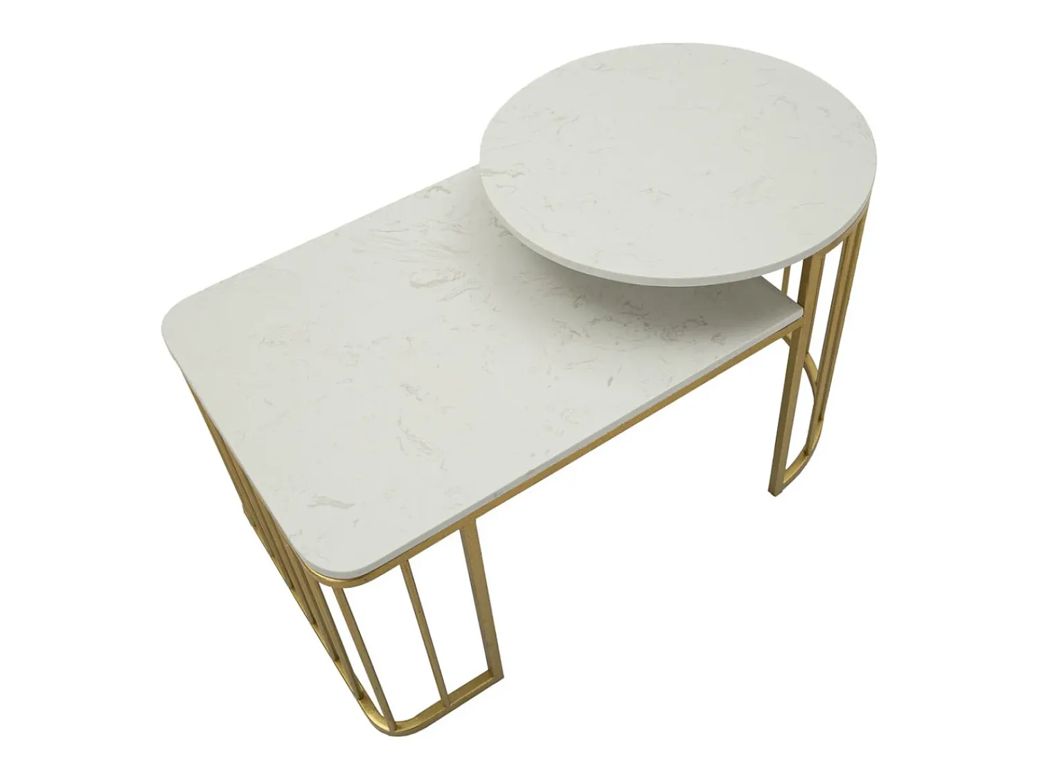 Mesa De Centro* Mesa de Centro VKH792, Ouro, 90x50x50 cm, Kendra Home Dourado