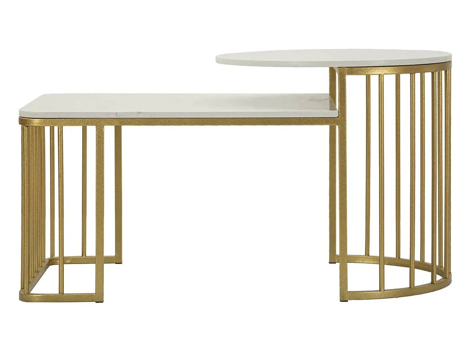Mesa De Centro* Mesa de Centro VKH792, Ouro, 90x50x50 cm, Kendra Home Dourado