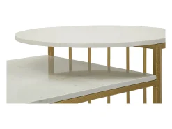 Mesa De Centro* Mesa de Centro VKH792, Ouro, 90x50x50 cm, Kendra Home Dourado