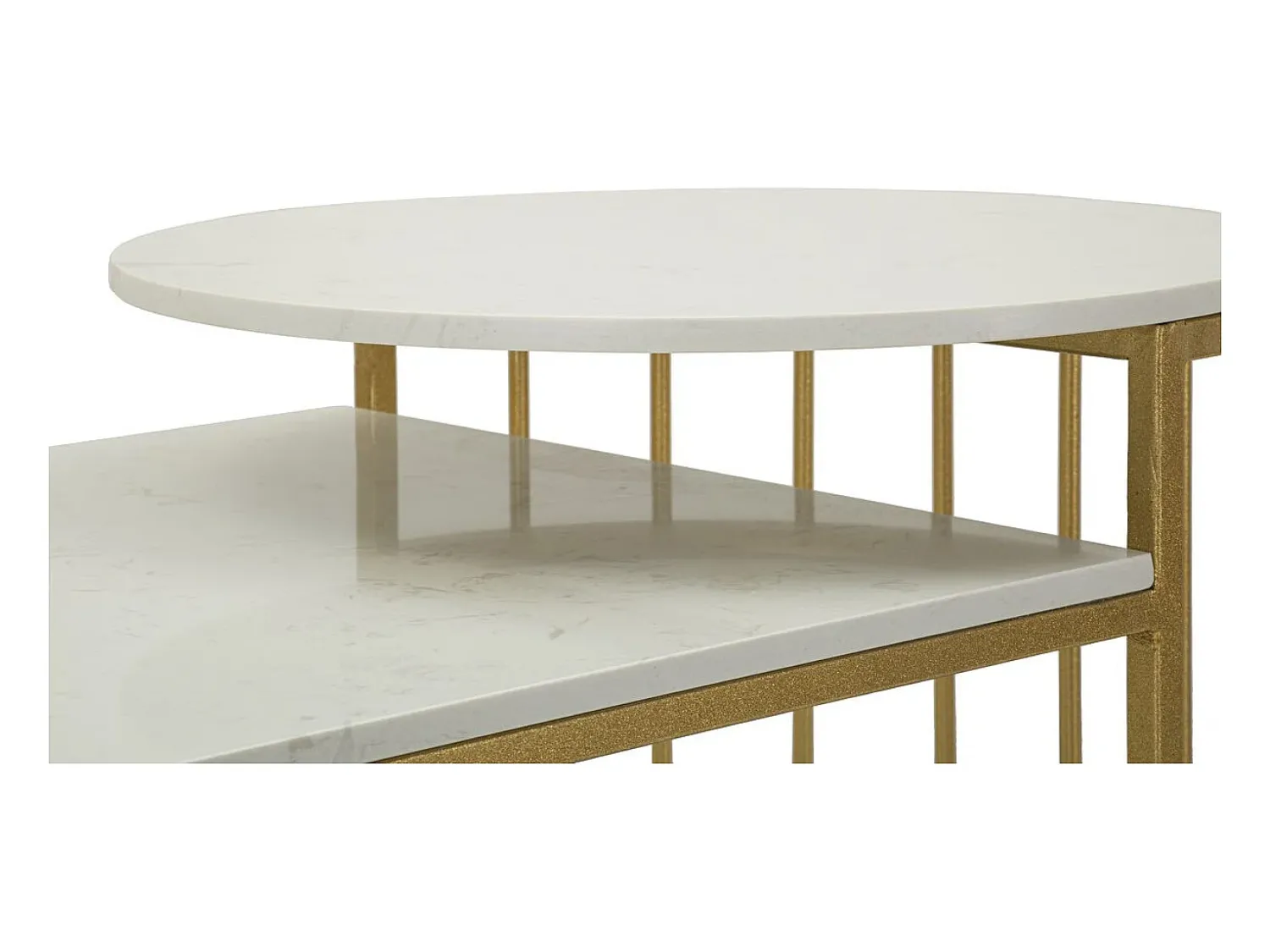 Mesa De Centro* Mesa de Centro VKH792, Ouro, 90x50x50 cm, Kendra Home Dourado