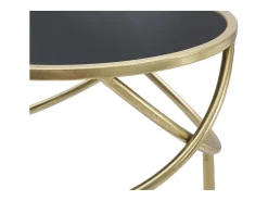 Clearance Mesa de Centro VKH593, Ouro, 40x40x80 cm, Kendra Home Preto