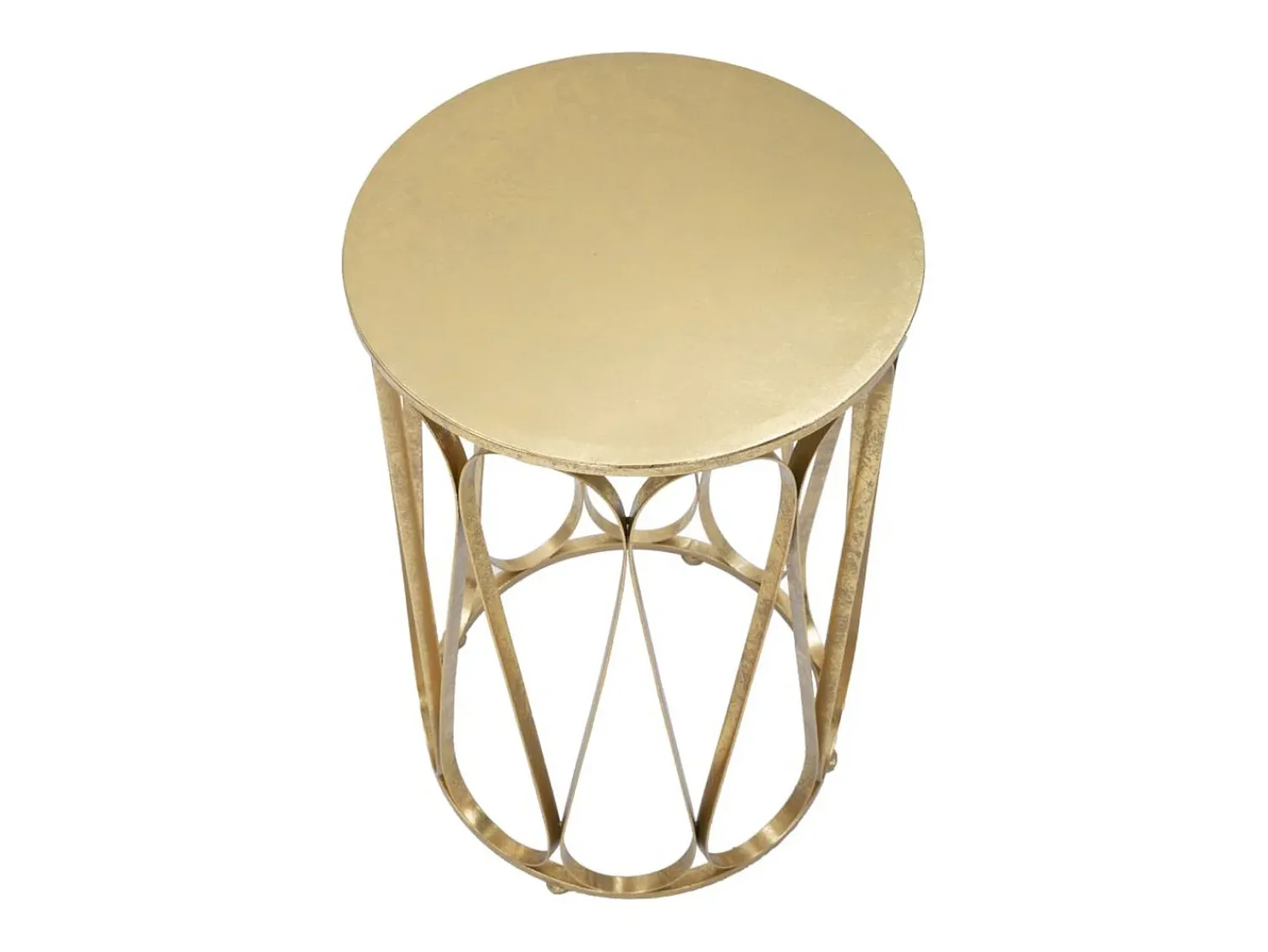 Mesa de Centro VKH520, Ouro, 37x37x58 cm, Kendra Home^ Mesa De Apoio