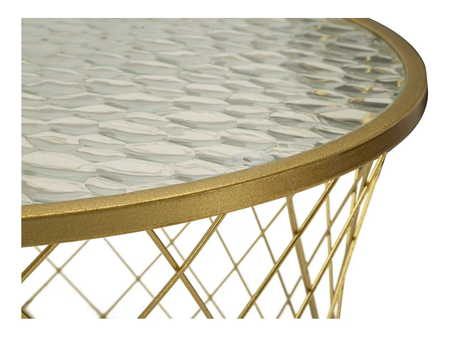 Clearance Mesa de Centro VKH567, Ouro, 70x70x45 cm, Kendra Home Dourado