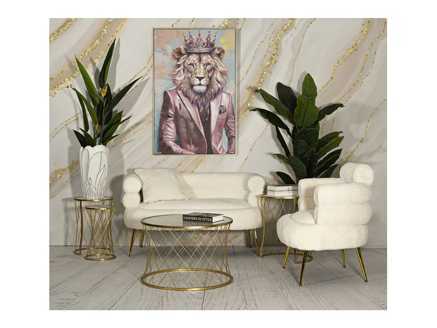 Clearance Mesa de Centro VKH567, Ouro, 70x70x45 cm, Kendra Home Dourado
