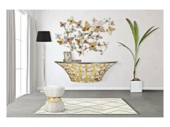 Mesa De Centro| Mesa de Centro VKH554, Ouro, 120x40,5x37,2 cm, Kendra Home Dourado