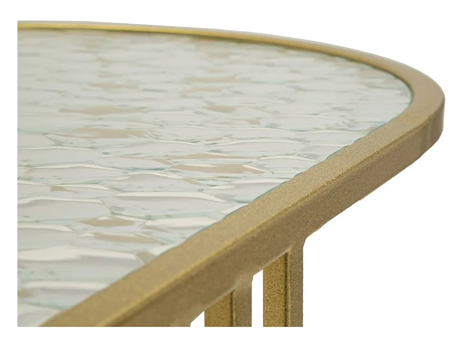 Mesa De Centro* Mesa de Centro VKH797, Ouro, 90x50x45 cm, Kendra Home Dourado