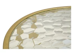 Mesa De Centro* Mesa de Centro VKH797, Ouro, 90x50x45 cm, Kendra Home Dourado
