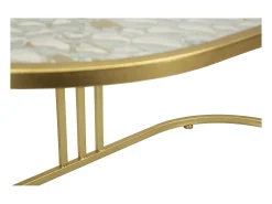 Mesa De Centro* Mesa de Centro VKH797, Ouro, 90x50x45 cm, Kendra Home Dourado