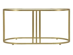 Mesa De Centro* Mesa de Centro VKH797, Ouro, 90x50x45 cm, Kendra Home Dourado